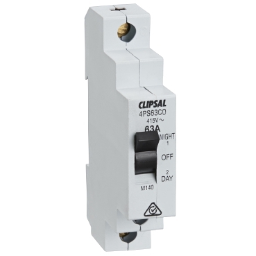 Clipsal - Max 4, Change Over Switch, 1P 63mm415 V Night Off Day