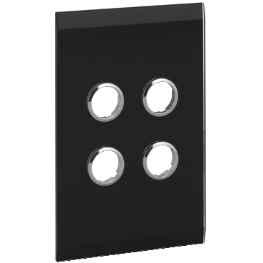 C-Bus, Glass Fascia Only, For C-Bus Saturn Wall Switch Range, 4 Button