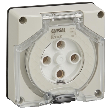 Clipsal - 56 Series, Socket Outlet, Surface 4 PIN Round 32A Less Enclosure