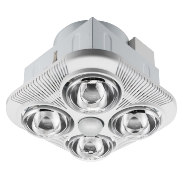 Airflow, Bathroom Fan, Light, Heater With Backdraught Shutter 4 X 275W
