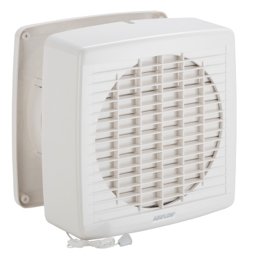 Airflow Performance Exhaust Fan, Wall Mount, 190mm, Pull Cord