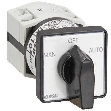 Series 7 Rotary Cam Switch, 1 Pole, Changeover Switch Marked Man / Off / Auto