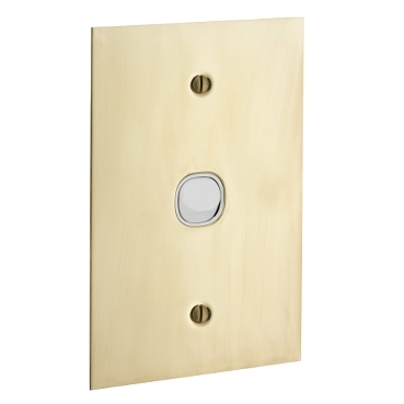 Metal Plate, Flush Switch, 1 Gang, 250VAC, 10A, Range, BBSL Style, Standard, Vert