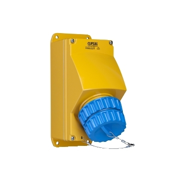 Metal Clad, Socket Appliance Inlet, 2 Gang, 32A, 500V, 5 Round Pins, Cast Aluminium