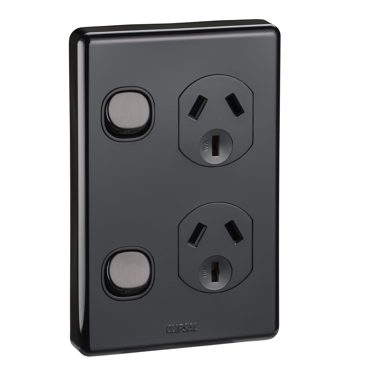 Socket Outlets Switch Double Vertical, 250V, 10A