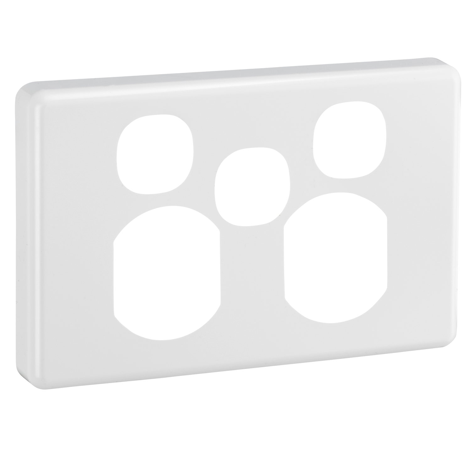 Socket Outlet Grids and Covers Double Horizontal With Extra Switch