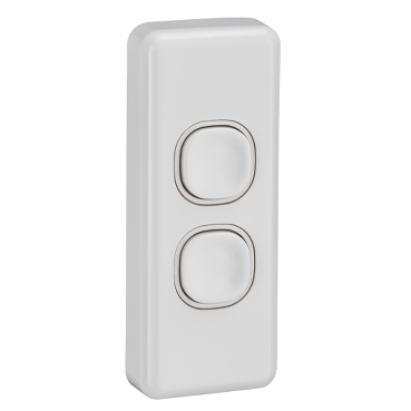 SWITCH PUSH BUTTON 2 GANG ARCHITRAVE