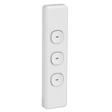 SWITCH P-BUTTON LED 3GANG ARCH