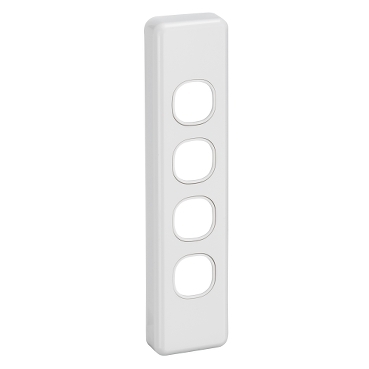 Classic C2000 Series, Switch Grid Plate And Cover, 4 Gang