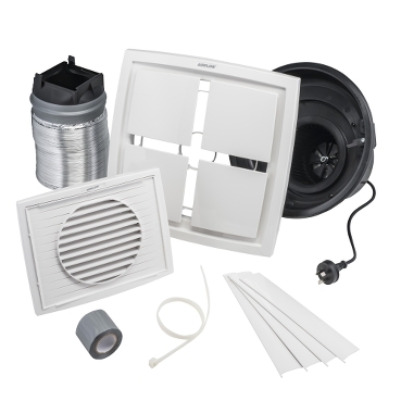 Ducted Exhaust Fan Kit, Ceiling Mounted, 150mm