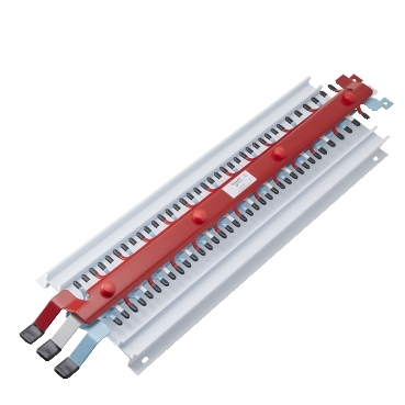 Acti9, MSC Chassis 3PH, 400A, Hybrid 18/27mm For MCB & RCBO 72 Poles, Dual Feed