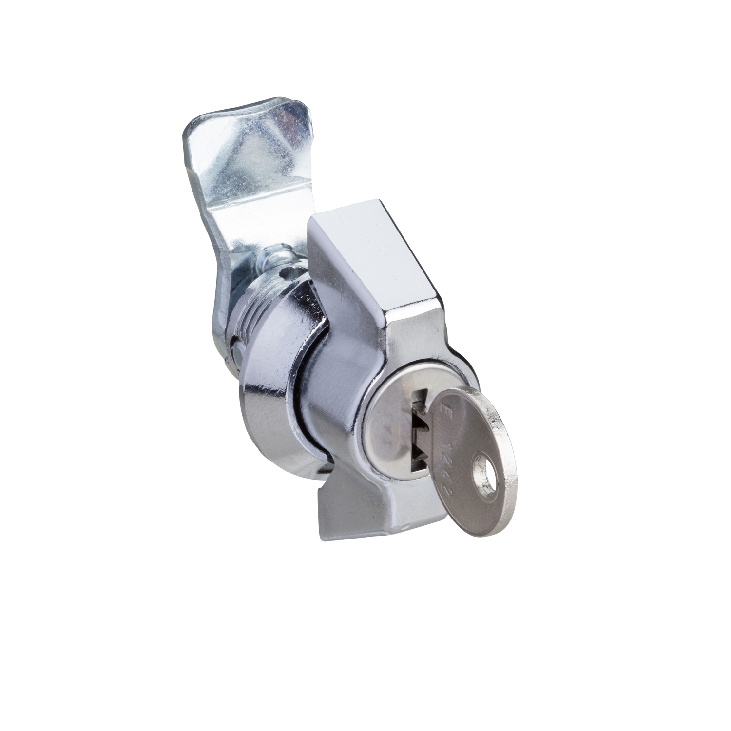 Replace. round lock, DB 3mm, for Spacial S3X enclosure, chrome-plated zamak