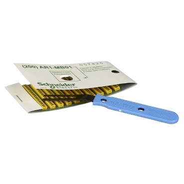 Linergy TR Cable Ends, Marker, Yellow, Clipin Type, Character 0 To 9, Numeric, Set Of 200