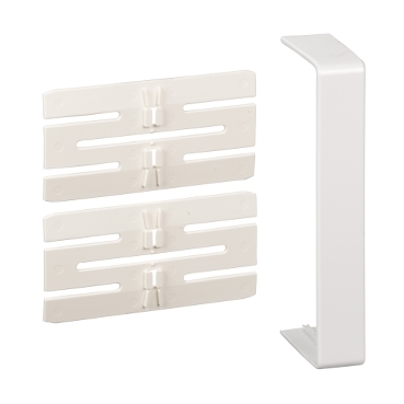 OPTILINE 45 Takaróelem+2 toldó 140x55 mm, műanyag, polárfehér ISM10306P