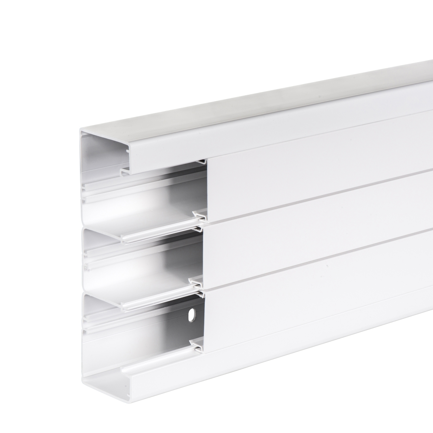 Parapetcsatorna 185mm x 55mm 2000mm kezeletlen műanyag fényesfehér fedéllel OptiLine 45 Schneider