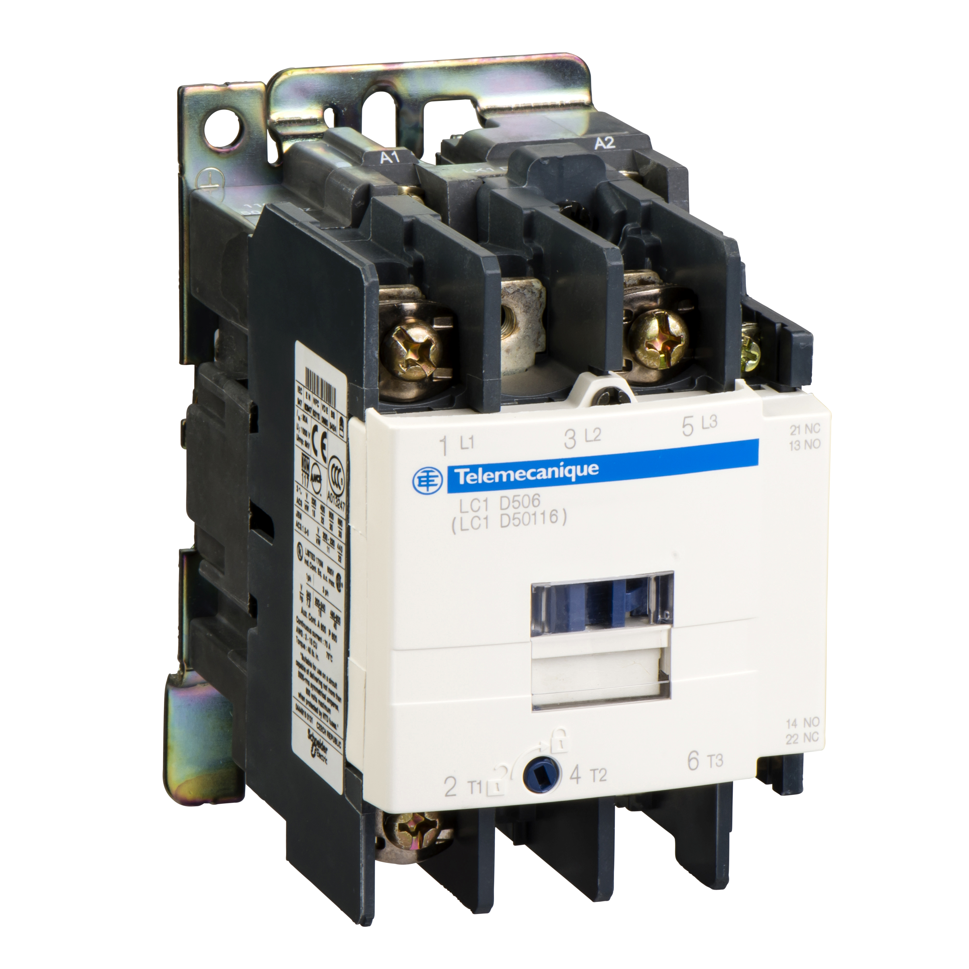 Product image for SQD LC1D506G7 CONTACTOR 600VAC 50AM
