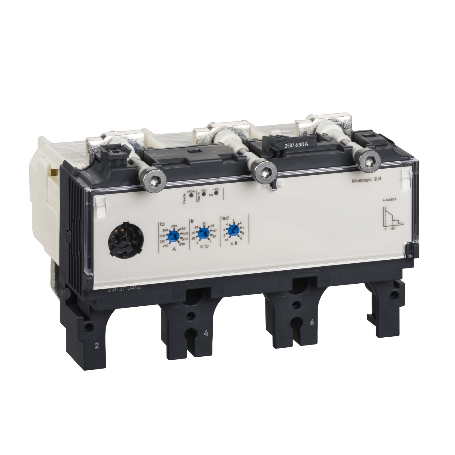 trip unit MicroLogic 2.3 for ComPact NSX 400/630 circuit breakers, electronic, rating 400A, 3 poles 3d