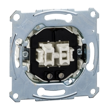 Merten 105 2x1P csillárkapcsoló +jelzőfény betét adapterrel süllyesztett csavaros IP20 Schneider