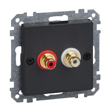 MERTEN Audio csatlakozóaljzat (RCA), System-M, antracit MTN4350-0414