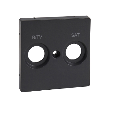 MERTEN TV/R-SAT fedlap, 2 kimenettel, System-M, antracit MTN299214