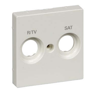 MERTEN TV/R-SAT fedlap, 2 kimenettel, System-M, polárfehér MTN299819