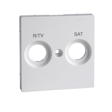MERTEN TV/R-SAT fedlap, 2 kimenettel, System-M, aktív fehér, antibakteriális MTN299825