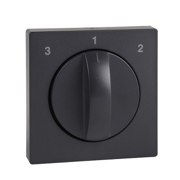 MERTEN Fedlap forgatógombos ventilátor kapcsolóhoz, System-M, antracit MTN437114
