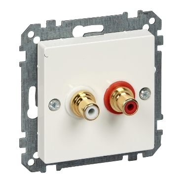 MERTEN Audio csatlakozóaljzat (RCA), System-M, polárfehér MTN4350-0319