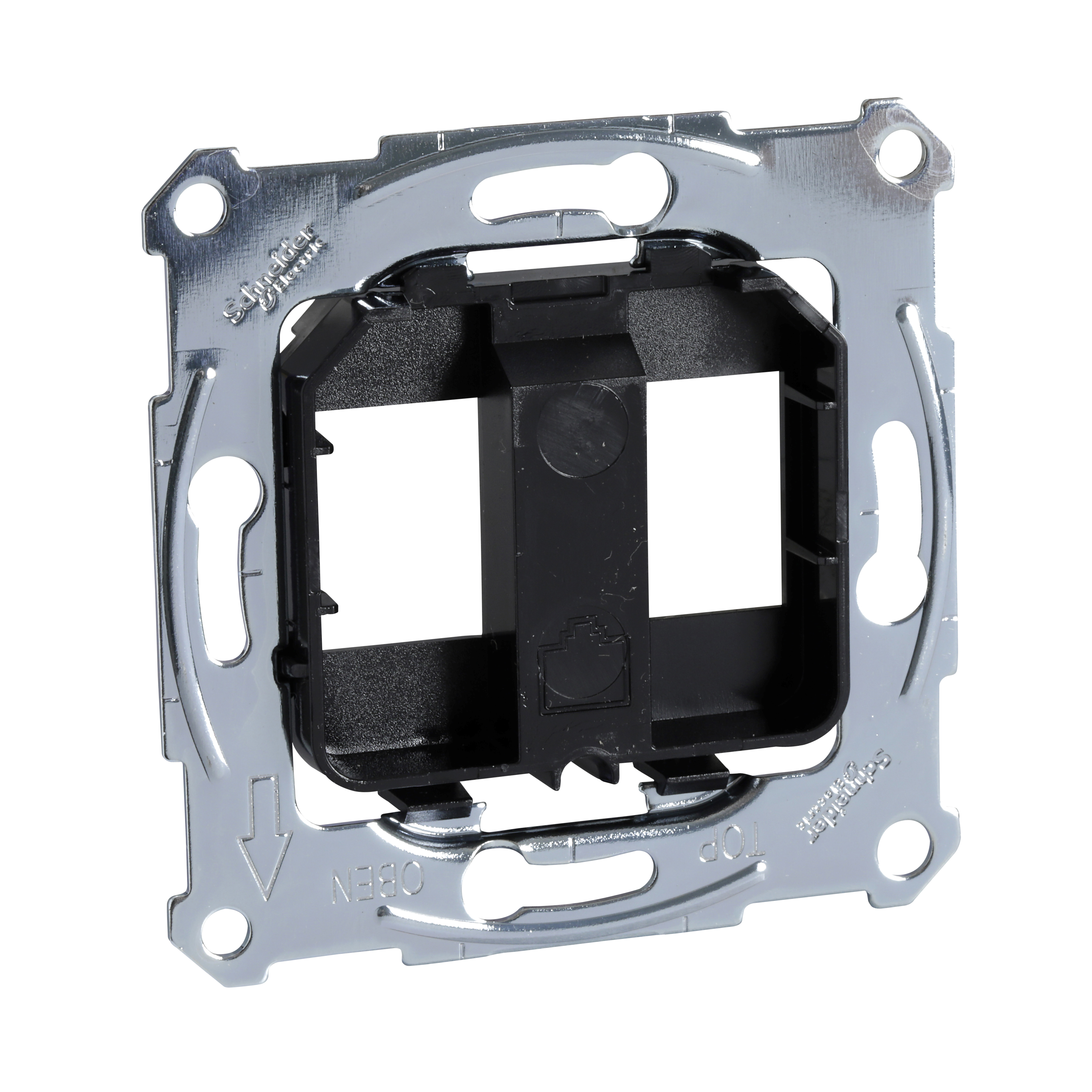 Méca RJ45x2 Keystone noir
