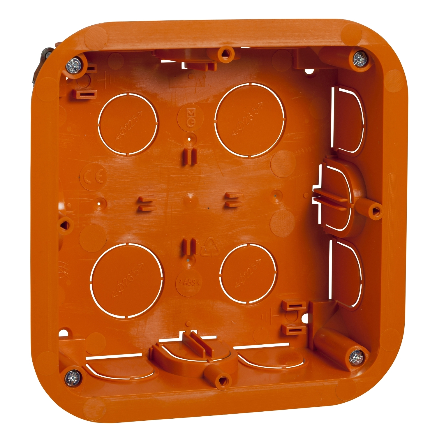 Unica - flush mounting box - 2x4 m - 16 holes - yellow