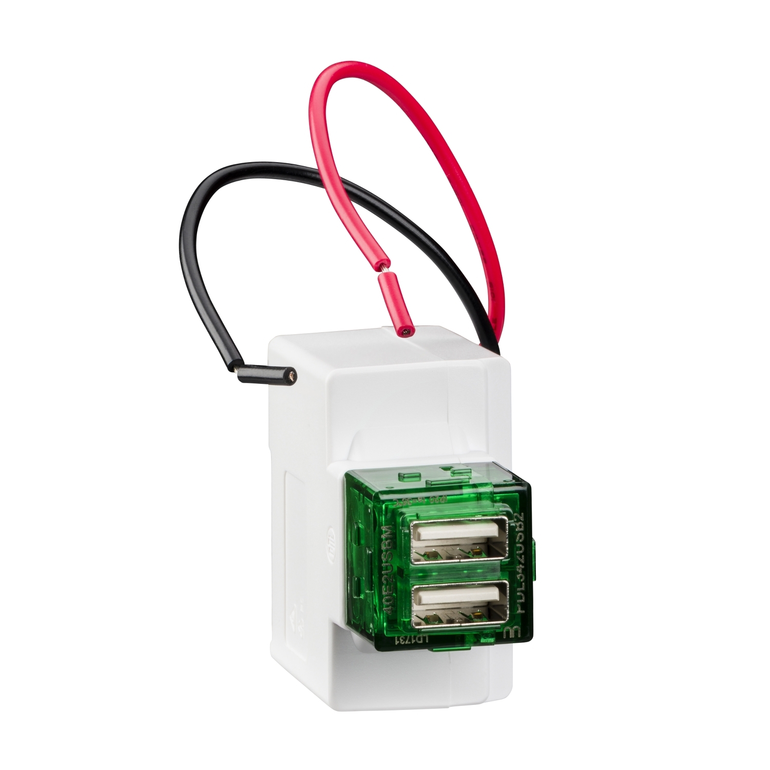 PDL 300 Series - Module Dual USB Charger Type A 3.1A - Vivid White
