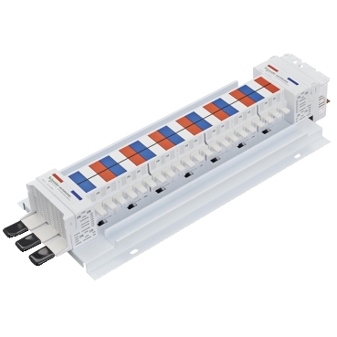 Acti9, SAU Chassis, 250A, 3Ph, 42 Poles, 18mm For IC60 MCB And RCBO, Dual Feed