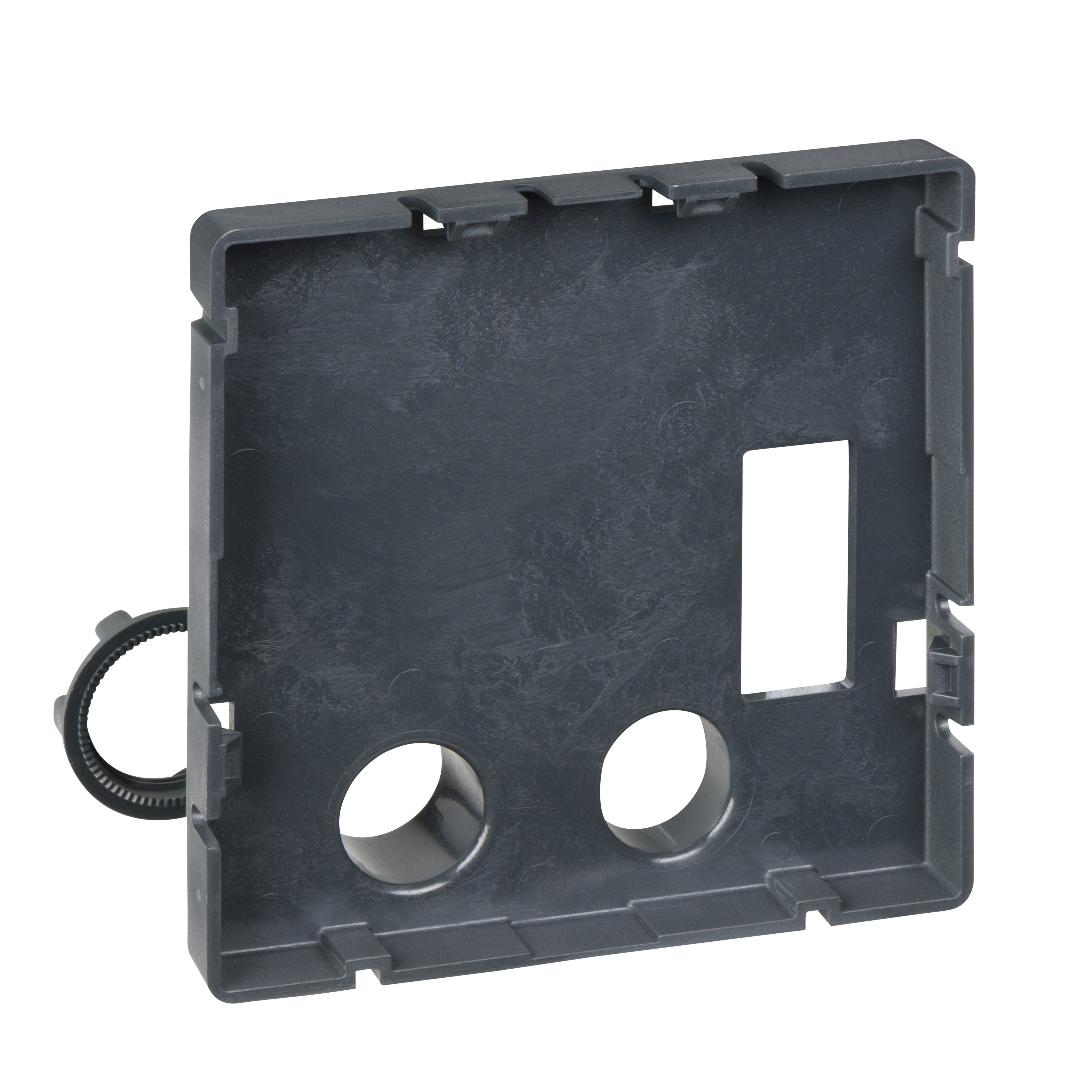 Mounting support for FDM front display module, Enerlin'X, hole diameter 22mm, spare part