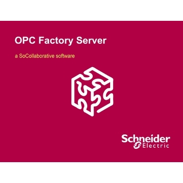 OPC Factory Server Schneider Electric Data server software. OPC is essential for client applications that need real-time access to production data.