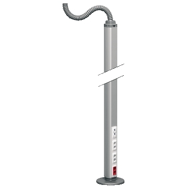 OptiLine 70 Pole free-standing and movable two sided. Altira wiring device, side-earthed (schucko)