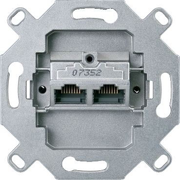 MERTEN 2xRJ45 Cat6A STP aljzat, MTN465706