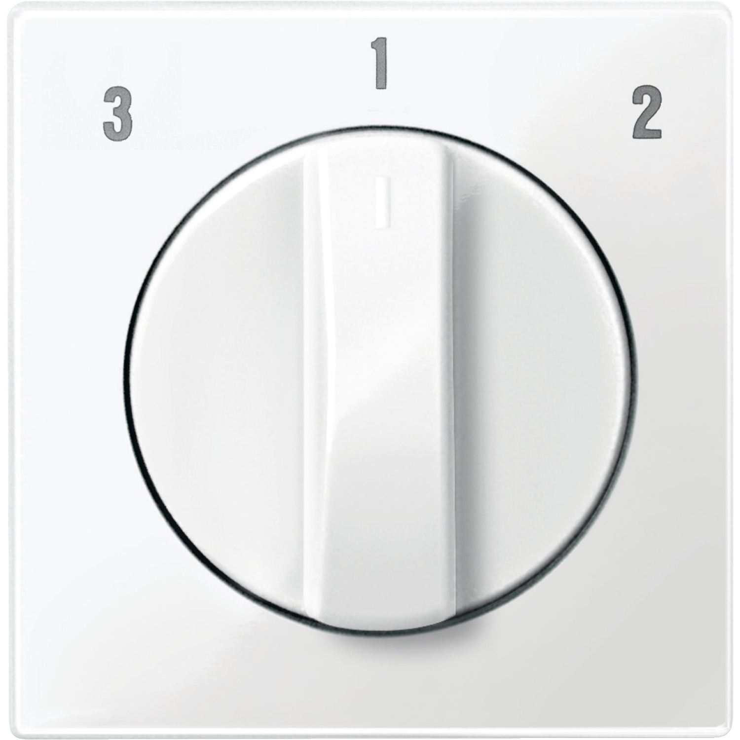 MERTEN Fedlap, forgatógombos ventilátor kapcsolóhoz, System-M, polárfehér
