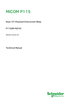 MiCOM P115, Manual (global file) P115/EN M/C43