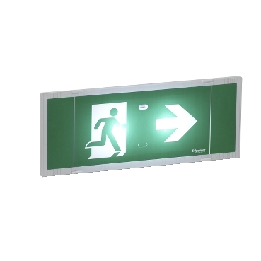 Transformed into an exit sign with a sticker