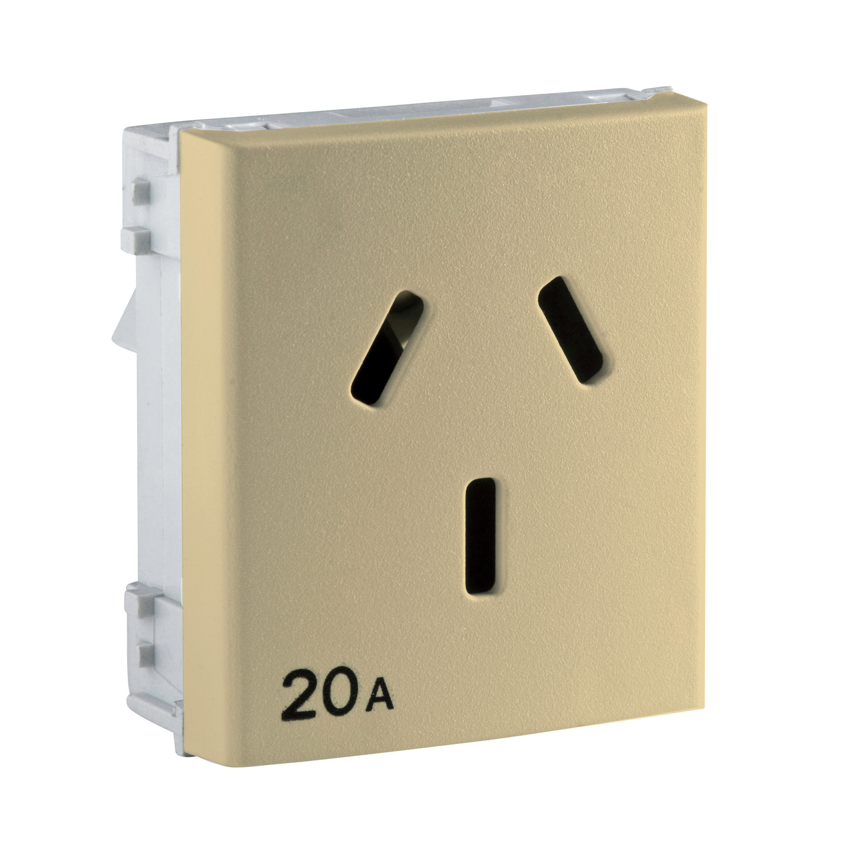 SCHNEIDER ELECTRIC Tomacorriente Marfil 20A-250V Con Tierra Línea Roda/Class