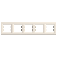  EPH5800523 EPH5800523 Asfora - horizontalni ram za 5 elementa - bež Tip proizvoda ili komponente	
Dekorativni ram
Nijansa boje	
Krem
Tip pakovanja	
Pakovanje u kesicama
Dopunske informacije
Broj grupa	
5 gangs horizontal
Materijal	
ABS (acrylonitrile butadiene-styrene): cover frame
Završna obrada	
Sjajno 