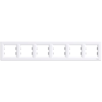  EPH5800621 EPH5800621 Asfora - horizontalni ram za 6 elemenata - beli Tip proizvoda ili komponente	
Dekorativni ram
Nijansa boje	
Bela
Tip pakovanja	
Pakovanje u kesicama
Dopunske informacije
Broj grupa	
Šestostruki horizontalno
Materijal	
ABS (akrilonitril-butadien-stiren): dekorativni ram
Završna obrada	
Sjajno 