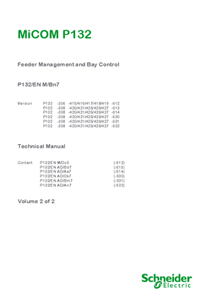 MiCOM P132, Manual (global file) P132/EN M/Bn7
