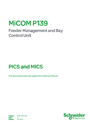 MiCOM P139, IEC -103 & IEC 61850
