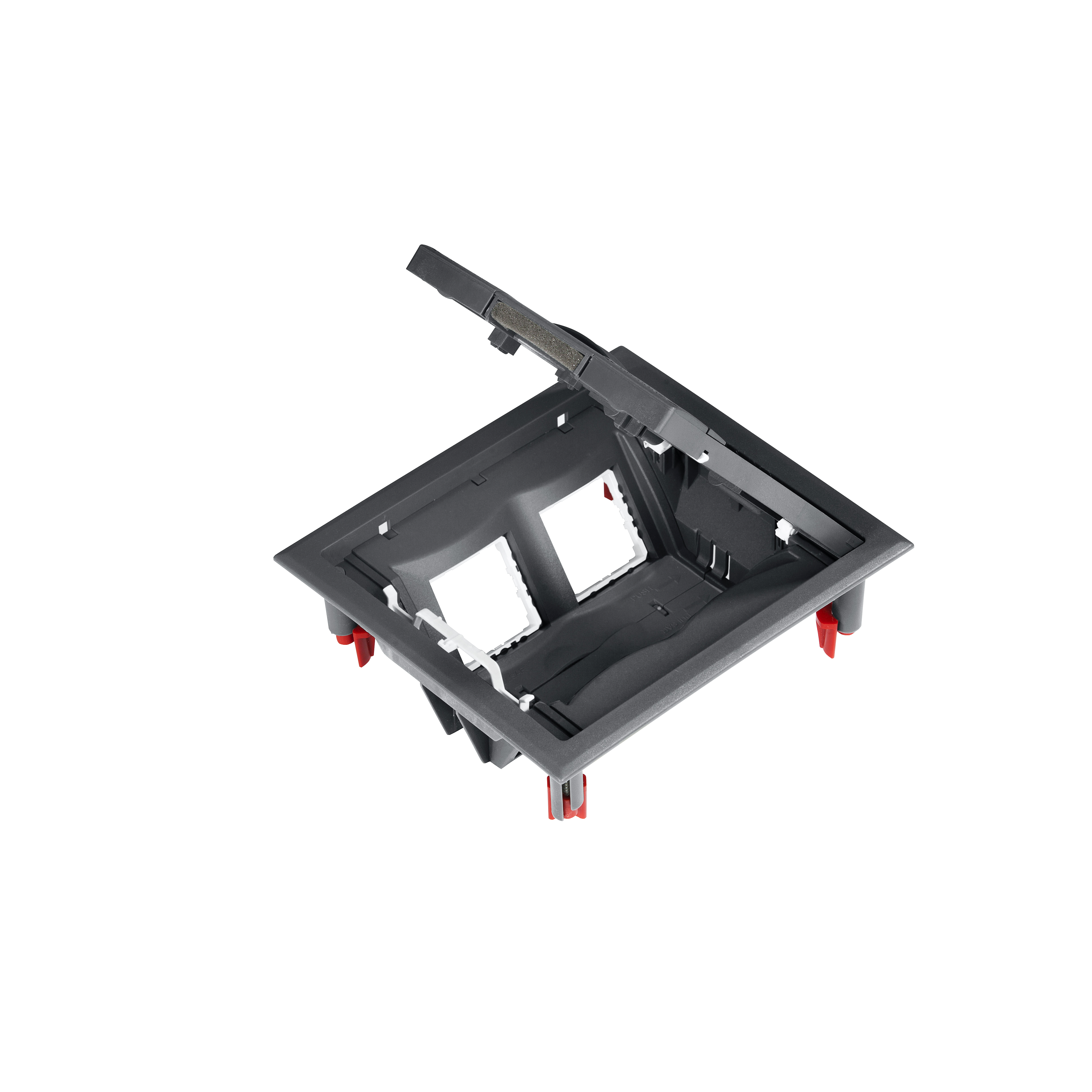 Ultra - floor outlet box - 4 modules
