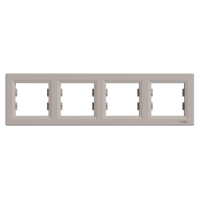  EPH5800469 EPH5800469 Asfora - horizontalni ram za 4 elementa, bronza Tip proizvoda ili komponente	
Dekorativni ram
Nijansa boje	
Bronzana
Tip pakovanja	
Pakovanje u kesicama
Dopunske informacije
Broj grupa	
Četvorostruki horizontalno
Materijal	
ABS (acrylonitrile butadiene-styrene): cover frame
Završna obrada	
Sjajno 