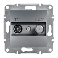  EPH3400162 EPH3400162 TV-SAT završna utičnica (1dB), bez rama, čelik Tip proizvoda ili komponente	
TV/SAT utičnica
Prezentacija uređaja	
Mehanizam sa montažnim ramom
Tip tv utičnice	
Završetak linije (završna utičnica)
Dodatne informacije za uređaj	
Za serijske razvodne sisteme
Za paralelne razvodne sisteme
Nijansa boje	
Boja čelika
Tip pakovanja	
Pakovanje u kesicama
Dopunske informacije
Montaža uređaja	
Ugradno
Broj utičnica	
2
Tv priključak	
Muški IEC 9.52 mm
Sat konektor	
F tip
Slabljenje	
1 dB
Dc struja	
U SAT konektoru
Broj po liniji	
1 