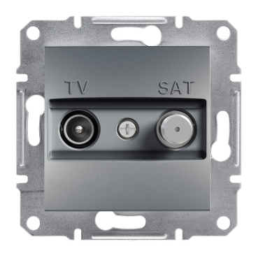 ASFORA TV/SAT aljzat, végzáró, 1 dB, acél színű, EPH3400162