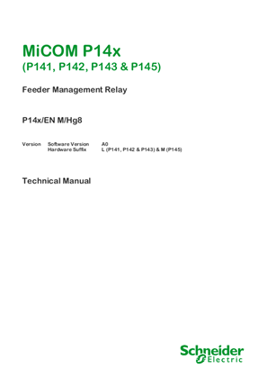 MiCOM P14x, Manual (global file) P14x/EN M/Hg8