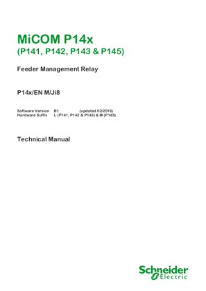 MiCOM P14x, Manual (global file) P14x/EN M/Ji8